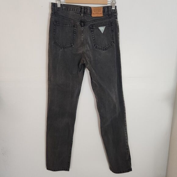GUESS Other - Vintage Guess‎ Jeans Georges Marciano High Rise Slim Tapered Black Denim 30x32